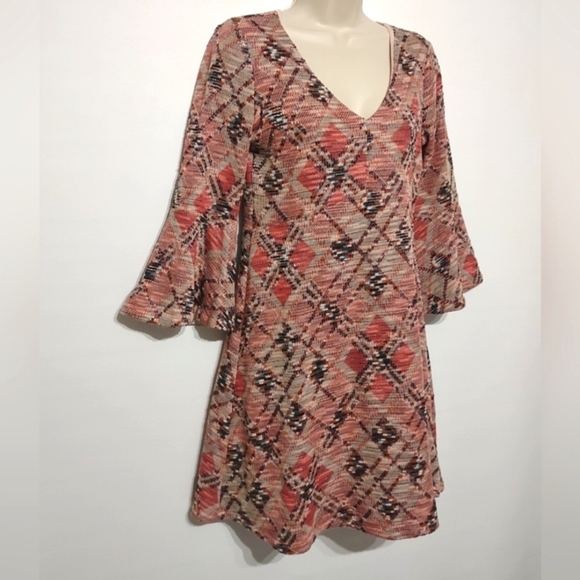 Anthropologie Maeve Bell Sleeve Dress Erina Boho Festive Fall Dress Size XS - Picture 9 of 10